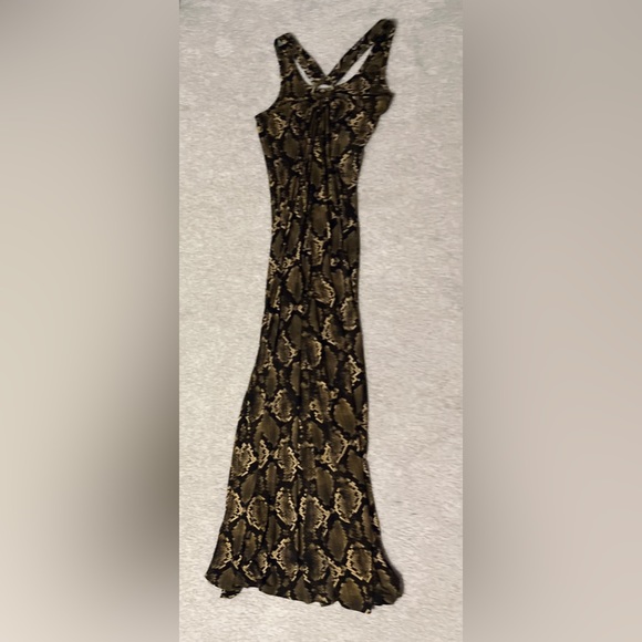 Michael Kors snake print maxi dress W/ one sided slit up leg size M - Picture 13 of 13